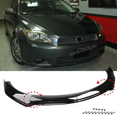 Black Front Bumper Spoiler Lower Lip Splitter Body Kit For 2005-2010 Scion tC Foto 1 de 4