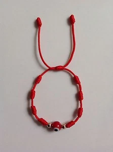 Nuevo brazalete rojo para bebé protección ajustable con mal de ojo rojo, buena suerte - Imagen 1 de 12