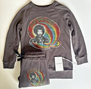 Lauren Moshi Kids Sweatshirt & Sweatpants Set Jimi Hendrix Vintage Style Graphic - Picture 1 of 12