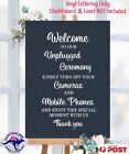 Welcome To Our Unplugged Ceremony Vinyl Decal Chalkboard Mirror Acrylic