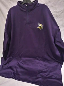 Profile Big & Tall NFL Team 1/4Zip Birdseye Poly Shirt Minnesota Vikings 5XL - Picture 1 of 1