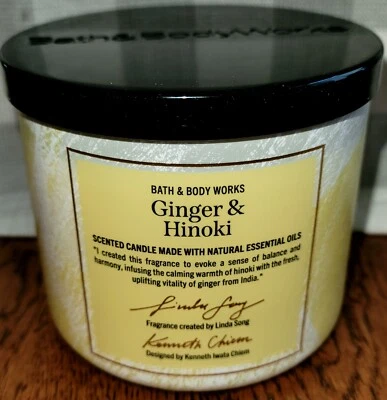Vela perfumada Bath & Body Works GINGER & HINOKI 14,5 oz 3 pavios *FRETE GRÁTIS * - Imagem 1 de 4