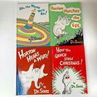 Lot Of 4 Dr Seuss Hardcover Books Grinch Stole Christmas Horton Hatches Egg Hear