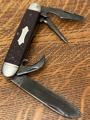 CUCHILLO EXPLORADOR VINTAGE CAMILLUS NEW YORK EE. UU. MUY BUEN ESTADO MODELO 99 Foto 1 de 4