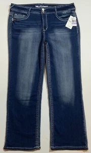Wallflower Luscious Curvy Fit Jeans Women Plus Sz 18R Stretch Bootcut Big Stitch - Picture 1 of 9