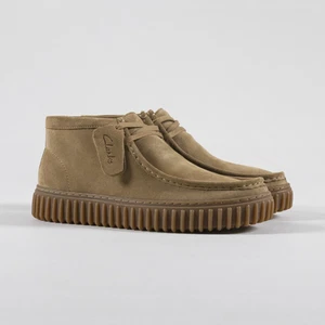 BNIB Mens Clarks TORHILL HI Dark Sand Suede Boots - Picture 1 of 5