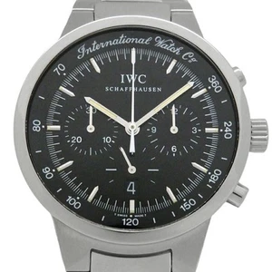 IWC WATCH GST CHRONOGRAPH IW372702 QUARTZ BLACK DIAL STAINLESS STEEL MEN'S 37MM - Picture 1 of 6