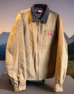 Chaqueta Dickies Lona Granero Tareas Trabajo Manta Forrada Sin Talla Etiqueta Pit To Pit 27 Foto 1 de 4