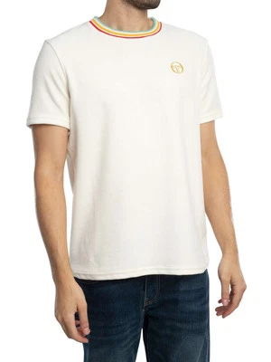 Camiseta de terciopelo Sergio Tacchini para hombre, blanca Foto 1 de 4