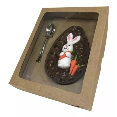 Easter Egg Gift Box for 250g / 350g Filled Eggs – Clear Window – Spoon Slot - Image 1 of 4