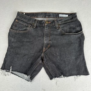 VIntage Levis Silvertab Shorts Mens 32 Black Faded Baggy Cut Off Jorts 6" Y2K - Picture 1 of 12