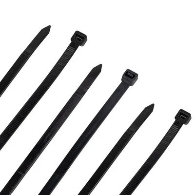 NavePoint 16 Inch Nylon Black Cable Ties 120 Lbs  100 Pack - Image 1 of 3