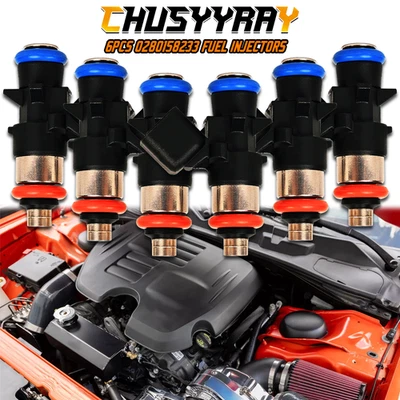 Juego de 6 inyectores de combustible nuevos para Jeep Grand Cherokee 2011-2012 3,6 L V6 280158233 Foto 1 de 4