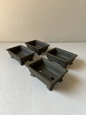 4 potes de bonsai vintage japonês Q021 - Imagem 1 de 4