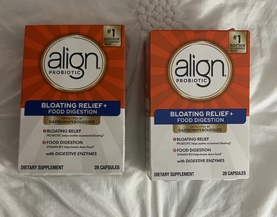 2x Align Probiotic Bloating Relief + Food Digestion -28 x 2=56 Caps Exp 12/2025+ - Image 1 of 4