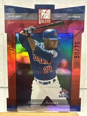 2002 Donruss Elite - Shannon Stewart #15 Status Die-Cut /76.            E069 - Image 1 of 2