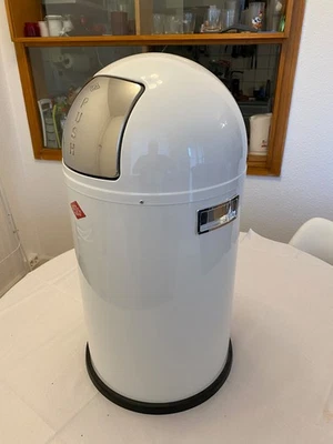 Wesco Mülleimer Pushboy Junior 22 Liter Abfallsammler Müllsammler Weiß - Bild 1 von 4