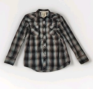Coastal Shirt Mens Large Multicolor Plaid Long Sleeve Snap Button - Picture 1 of 8
