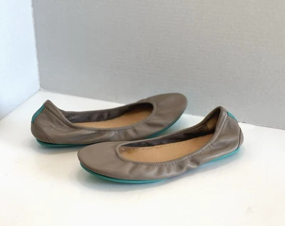 Sapatos confortáveis dobráveis Tieks by Gavrieli femininos couro acastanhado balé tamanho 9 - Imagem 1 de 4