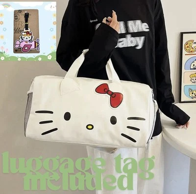 Hello Kitty белый искусственной кожи путешествий ручная кладь ночь Weekender спортзал спортивная сумка - Изображение 1 из 4