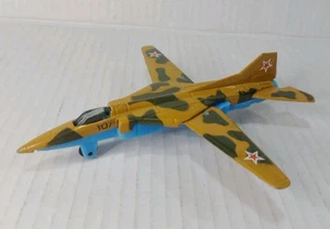 Vintage Tootsie Toy Diecast F-16 Fighter Jet Swing Wing Plane, Metal Camo MIG-27 - Picture 1 of 10