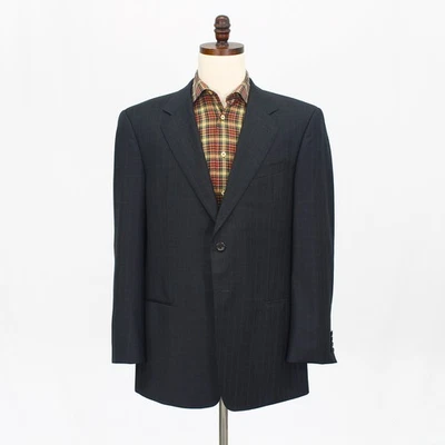 Armani Collezioni 44R Gray Sport Coat Blazer Jacket Check 2-Button Wool - Image 1 of 4
