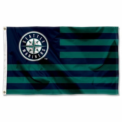 Seattle Mariners Stars and Stripes Nation Flag - Image 1 of 4