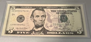 2006 $5 Choice Uncirculated Low Serial Number 00001743 FREE SHIPPING CU - Picture 1 of 1