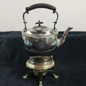 Hervidor de agua Barker Brothers Silversmith 1900 plateado Spirit SOPORTE Y QUEMADOR - Imagen 1 de 13
