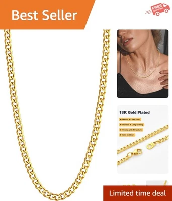 Collar de cadena cubana unisex corte diamante - Opciones 18/20/22/24/26/28/30 pulgadas Foto 1 de 4