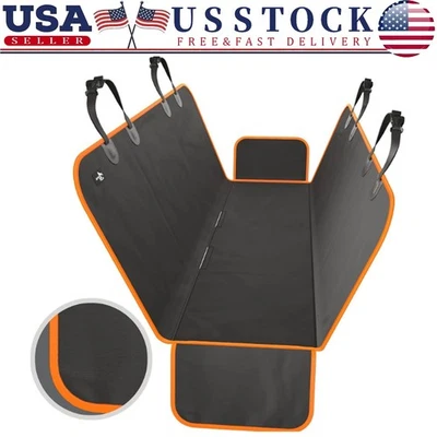 Dog Car Seat Cover & Hard Bottom Pet Car Back Seat Extender Hammock Waterproof - Image 1 of 4