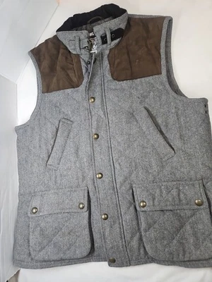 Jos A Bank  1905 Tailored  Brown Quilted Wool Blend Vest  XL  - Image 1 of 4