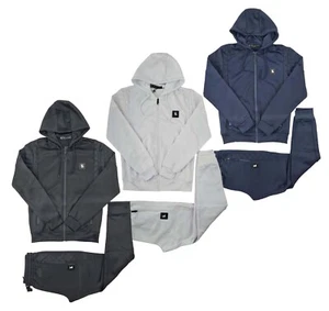 Time Is Money Mens Urban Designer Fleece Lined Streetwear Style Hooded Tracksuit - Picture 1 of 26