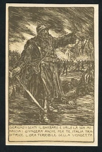 WWI - ITALY - ILLUSTRATED FRANCHISE "DIGRIGNO' I DENTI..." (1514-127) - Picture 1 of 2