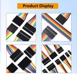 DPt Line 2.54mm Ribbon Connector Wire Cable F-F 10/15/20/30-50cm 1Pin - 10Pin - Picture 1 of 10