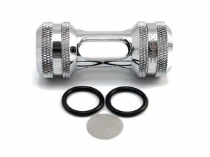 XSPC G1/4" Inline Filter (Chrome) - Picture 1 of 4