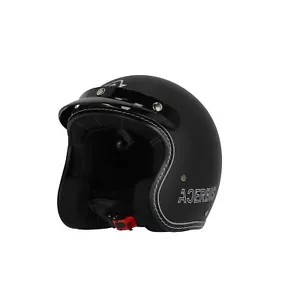 ACERBIS JET MOTORCYCLE HELMET VINTAGE SKODELA 22-06 MATTE BLACK 0025314.091 - Picture 1 of 8
