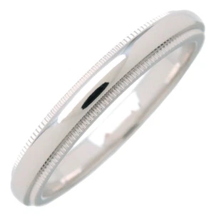 Authentic Tiffany&Co. Milgrain Band Ring PT950 Platinum US8 EU57 Used F/S - Picture 1 of 5