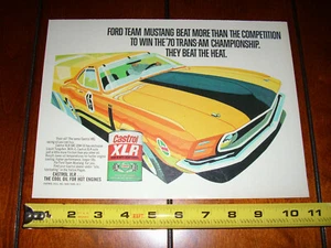 1970 MUSTANG BOSS 302 CASTROL OIL ORGINAL AD - Picture 1 of 3