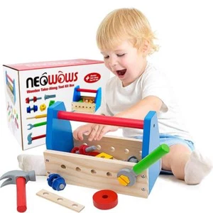 NUEVOWS Kit de Herramientas para Llevar Fingir Juguetes de Construcción de Edificios de Madera - Imagen 1 de 3