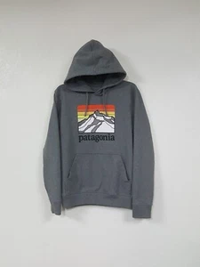 Patagonia Dark Grey Logo Pullover Hoodie Sweater Adult Size XS - Picture 1 of 7