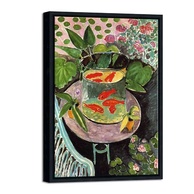 Framed Canvas Wall Art Goldfish by Henri Matisse Colorism Aesthetic Abstract Art - Image 1 of 4
