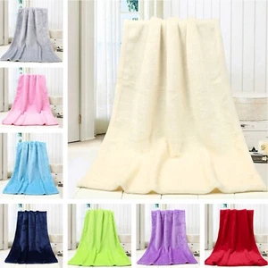 50X70CM Fashion Solid Soft Throw Kids Blanket Warm Coral Plaid Blankets Flannel - Picture 1 of 69