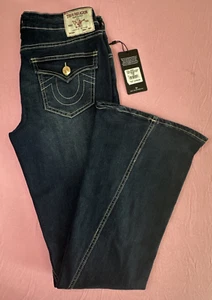 True Religion Joey SN MR Flap Flare Jeans Damen Dark Rustling Wash Damen 28 x 32 L - Bild 1 von 12
