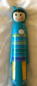Blue DOLL UMBRELLA Folding Hard Case Lady Anime Quality NEW Child Compact Baby - Picture 1 of 17