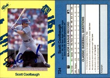 Scott Coolbaugh Signed 1990 Classic Yellow #T24 Card *Autograph Den* Auto