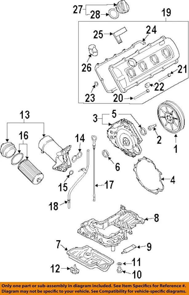 Piezas de motor AUDI OEM 04-05 Allroad Quattro - Perno de cubierta de válvula 077103831E Foto 1 de 1