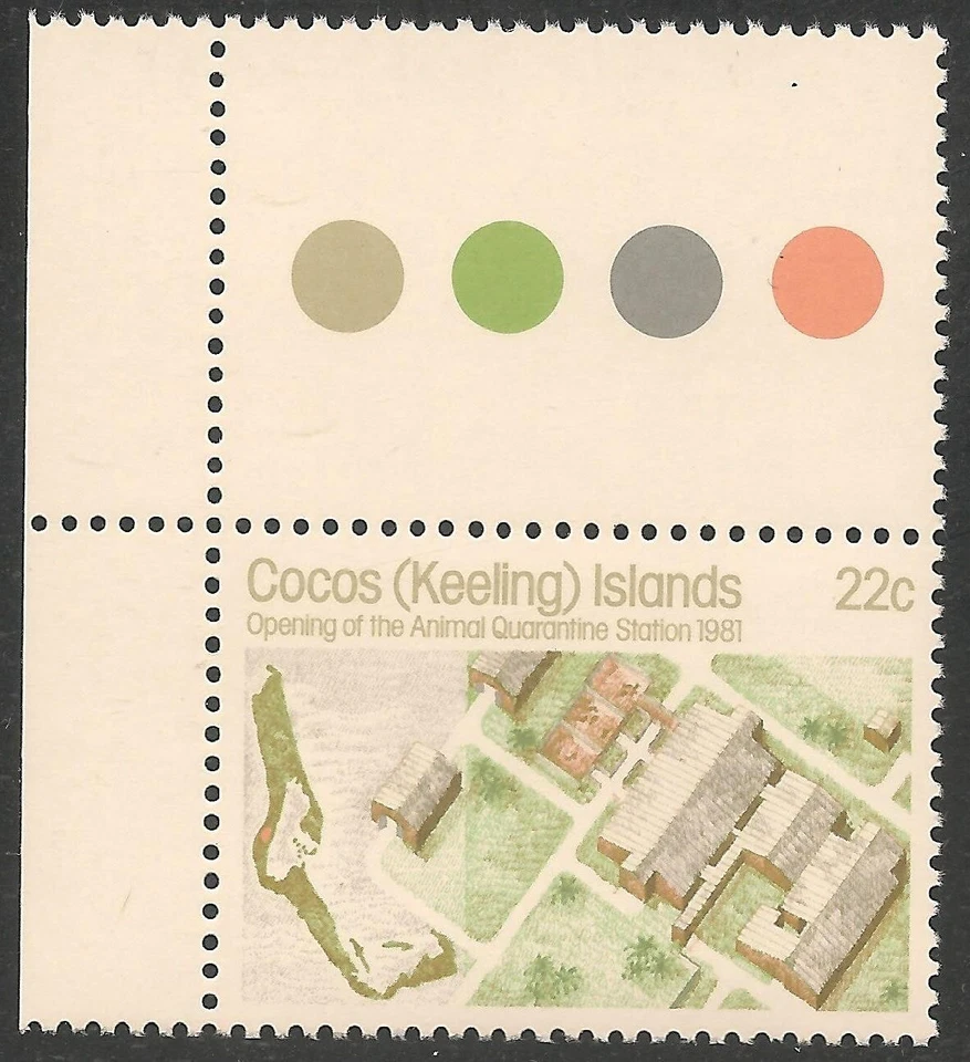 Cocos Islands #65 (A15) VF MNH - 1981 22c Aerial view of Livestock Station - Image 1 of 1