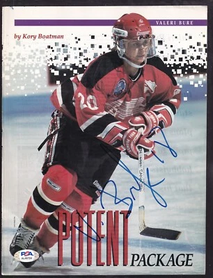 Foto de revista autografiada de Valeri Bure 8x11 PSA/DNA Foto 1 de 3