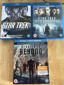Star Trek Reboot Trilogy Into Darkness Beyond UK Blu Ray Bundle Sainsbury’s - Bild 1 von 3